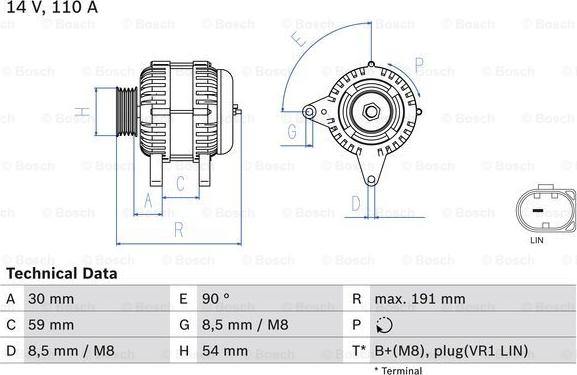 BOSCH 0 986 083 270 - Ģenerators ps1.lv