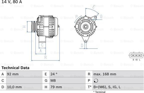 BOSCH 0 986 083 720 - Ģenerators ps1.lv