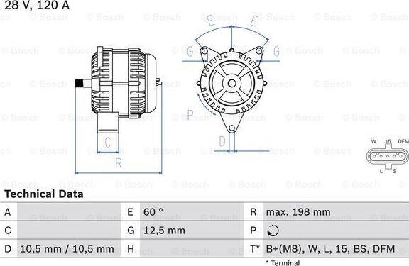 BOSCH 0 986 082 930 - Ģenerators ps1.lv