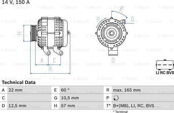 BOSCH 0 986 082 400 - Ģenerators ps1.lv