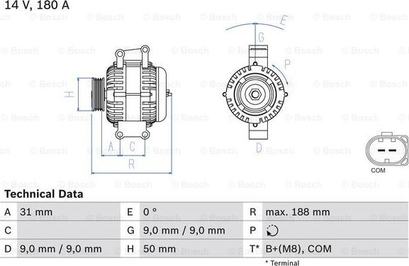 BOSCH 0 986 082 500 - Ģenerators ps1.lv