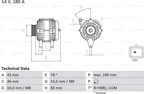 BOSCH 0 986 082 510 - Ģenerators ps1.lv