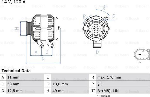 BOSCH 0 986 082 220 - Ģenerators ps1.lv