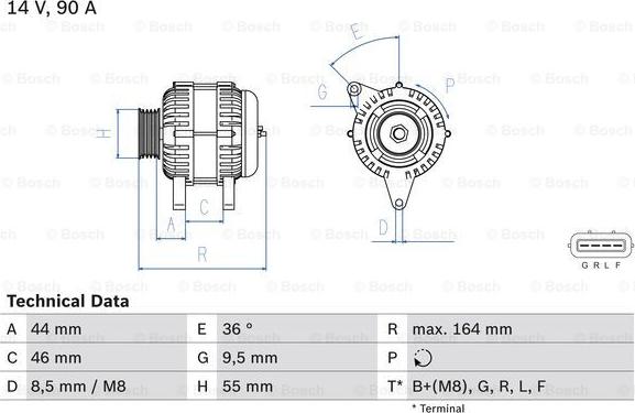 BOSCH 0 986 082 750 - Ģenerators ps1.lv