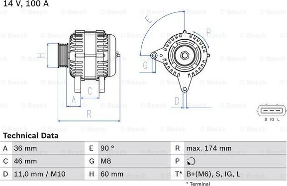 BOSCH 0 986 082 760 - Ģenerators ps1.lv