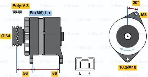 BOSCH 0 986 039 951 - Ģenerators ps1.lv