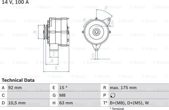 BOSCH 0 986 039 450 - Ģenerators ps1.lv