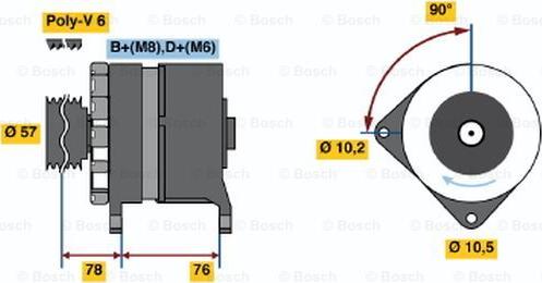 BOSCH 0 986 039 630 - Ģenerators ps1.lv