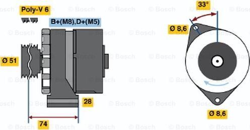 BOSCH 0 986 039 620 - Ģenerators ps1.lv