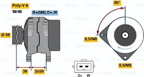 BOSCH 0 986 039 010 - Ģenerators ps1.lv