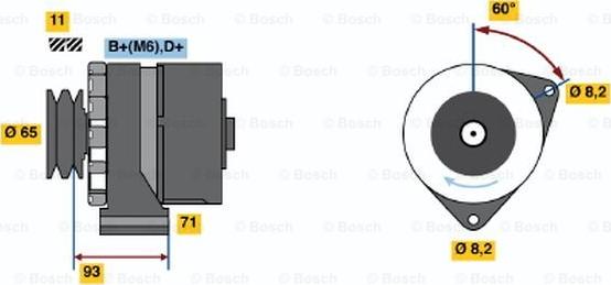 BOSCH 0 986 039 150 - Ģenerators ps1.lv