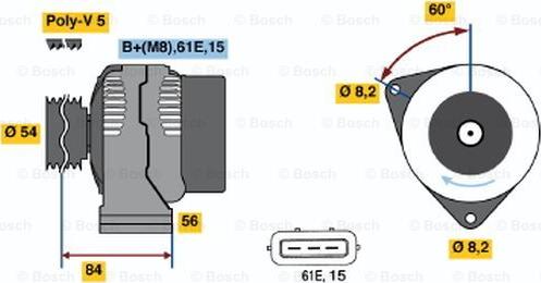 BOSCH 0 986 039 831 - Ģenerators ps1.lv