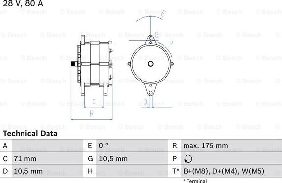 BOSCH 0 986 039 340 - Ģenerators ps1.lv