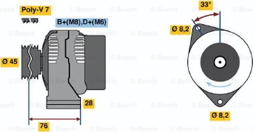 BOSCH 0 986 039 200 - Ģenerators ps1.lv