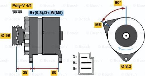 BOSCH 0 986 039 711 - Ģenerators ps1.lv