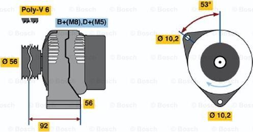 BOSCH 0 986 039 780 - Ģenerators ps1.lv