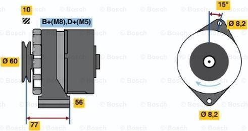 BOSCH 0 986 034 550 - Ģenerators ps1.lv