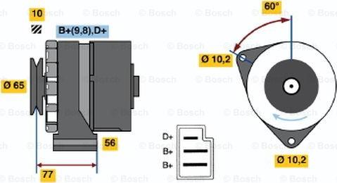 BOSCH 0 986 034 620 - Ģenerators ps1.lv