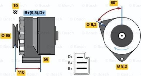 BOSCH 0 986 034 040 - Ģenerators ps1.lv