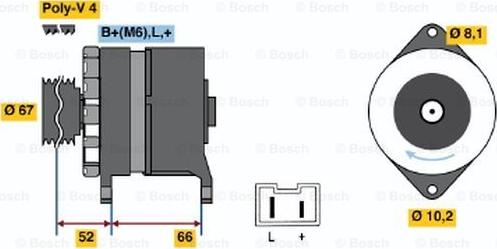 BOSCH 0 986 034 000 - Ģenerators ps1.lv