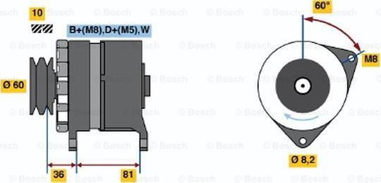 BOSCH 0 986 034 010 - Ģenerators ps1.lv