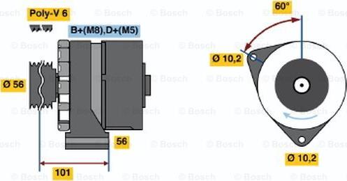 BOSCH 0 986 034 030 - Ģenerators ps1.lv