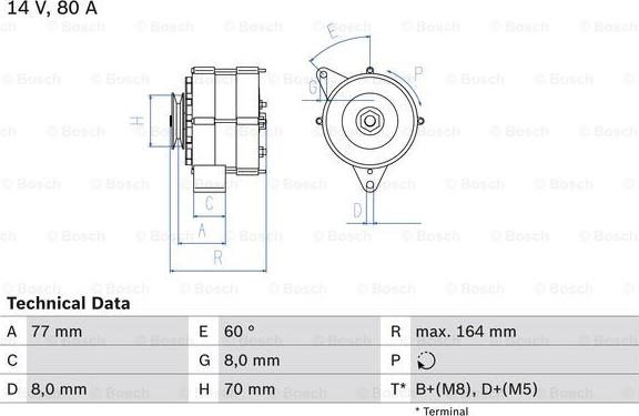 BOSCH 0 986 034 110 - Ģenerators ps1.lv