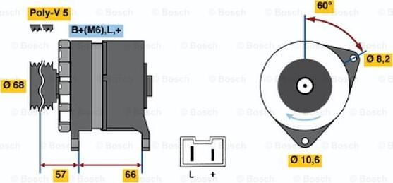 BOSCH 0 986 034 841 - Ģenerators ps1.lv