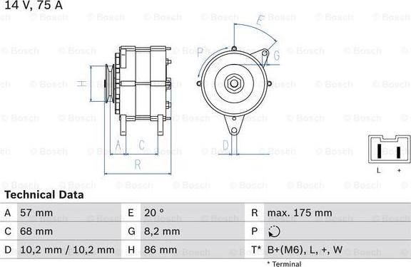 BOSCH 0 986 034 861 - Ģenerators ps1.lv