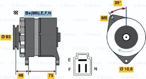 BOSCH 0 986 034 341 - Ģenerators ps1.lv