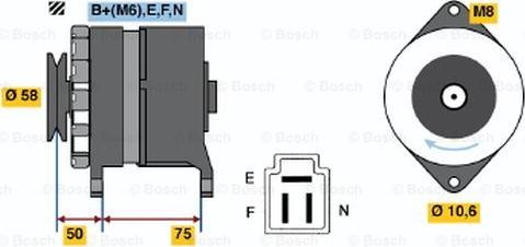 BOSCH 0 986 034 331 - Ģenerators ps1.lv