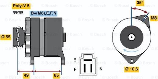 BOSCH 0 986 034 321 - Ģenerators ps1.lv