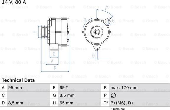 BOSCH 0 986 034 710 - Ģenerators ps1.lv