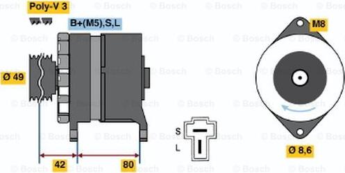 BOSCH 0 986 035 411 - Ģenerators ps1.lv