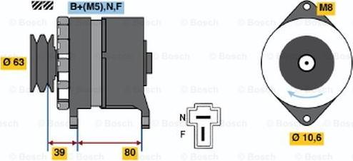 BOSCH 0 986 035 421 - Ģenerators ps1.lv