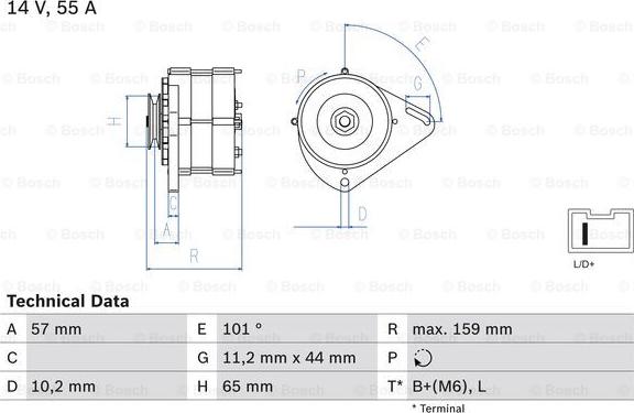 BOSCH 0 986 035 641 - Ģenerators ps1.lv