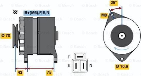 BOSCH 0 986 035 041 - Ģenerators ps1.lv