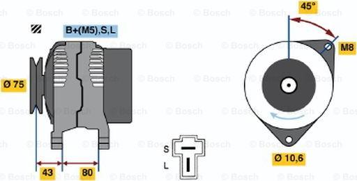 BOSCH 0 986 035 301 - Ģenerators ps1.lv