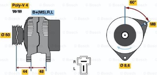 BOSCH 0 986 035 291 - Ģenerators ps1.lv