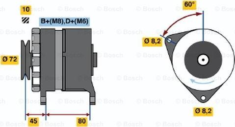 BOSCH 0 986 035 740 - Ģenerators ps1.lv