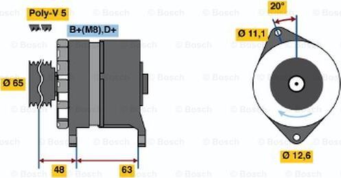 BOSCH 0 986 035 710 - Ģenerators ps1.lv