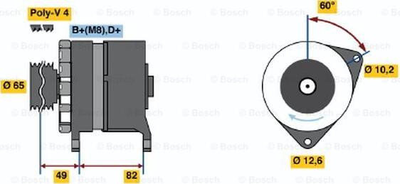 BOSCH 0 986 035 720 - Ģenerators ps1.lv