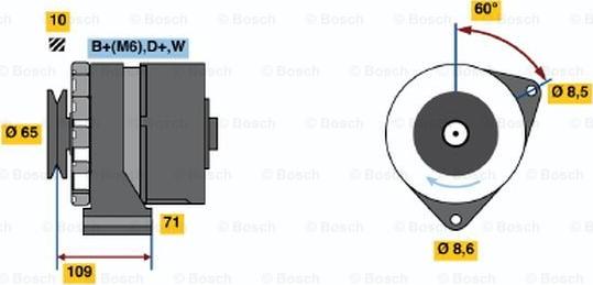 BOSCH 0 986 036 490 - Ģenerators ps1.lv