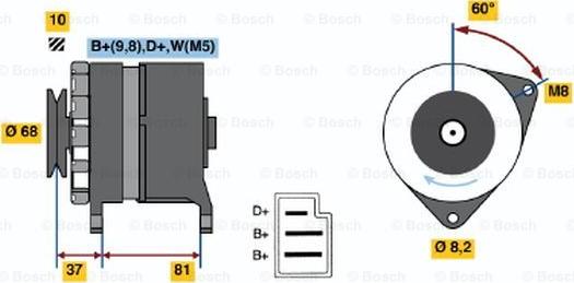 BOSCH 0 986 036 561 - Ģenerators ps1.lv