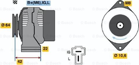 BOSCH 0 986 036 641 - Ģenerators ps1.lv