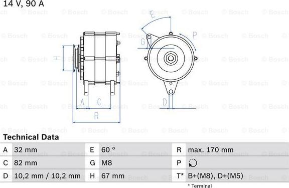 BOSCH 0 986 036 660 - Ģenerators ps1.lv