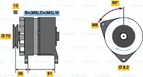 BOSCH 0 986 036 000 - Ģenerators ps1.lv