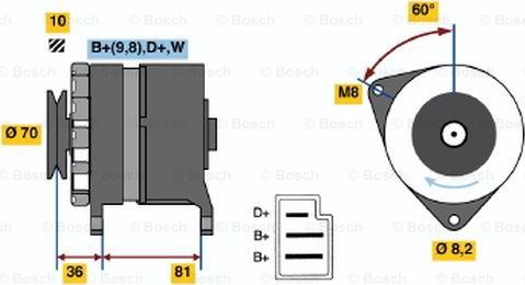 BOSCH 0 986 036 010 - Ģenerators ps1.lv