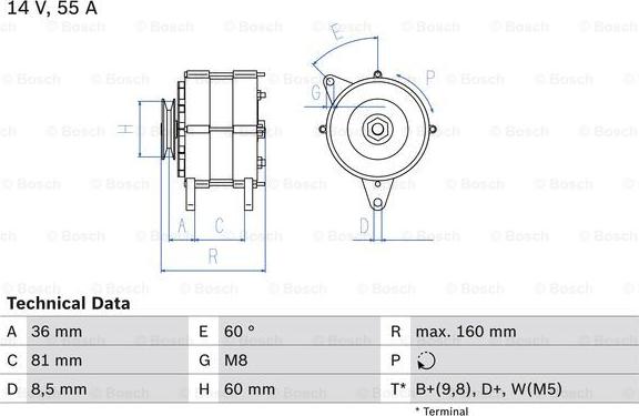 BOSCH 0 986 036 020 - Ģenerators ps1.lv