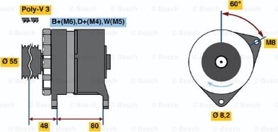 BOSCH 0 986 036 191 - Ģenerators ps1.lv